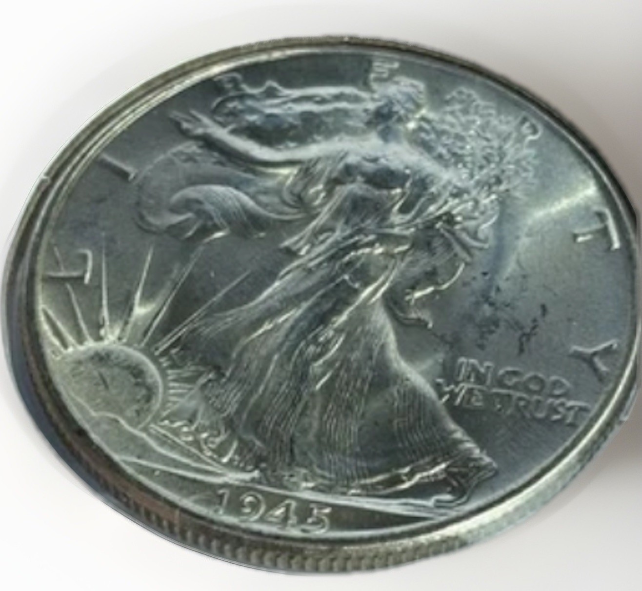 1945 Walking Liberty Silver Half Dollar Near-Gem BU - Lustrous Beautiful Coin