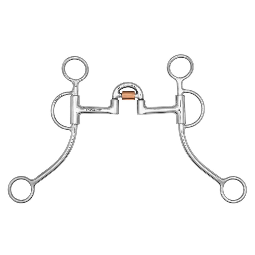 ARGENTINE SNAFFLE Correction Stainless Steel with Copper Roller Port Bit