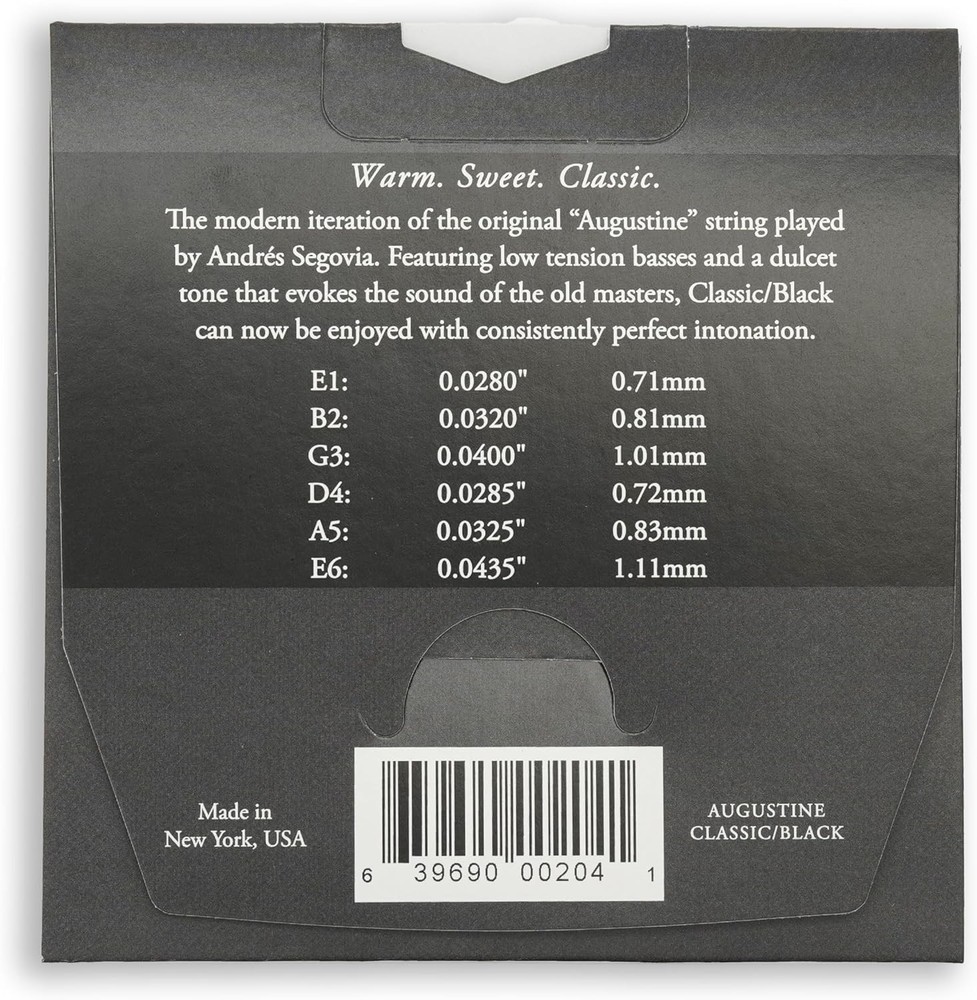 Augustine Strings Classic Black - Low Tension One Set,