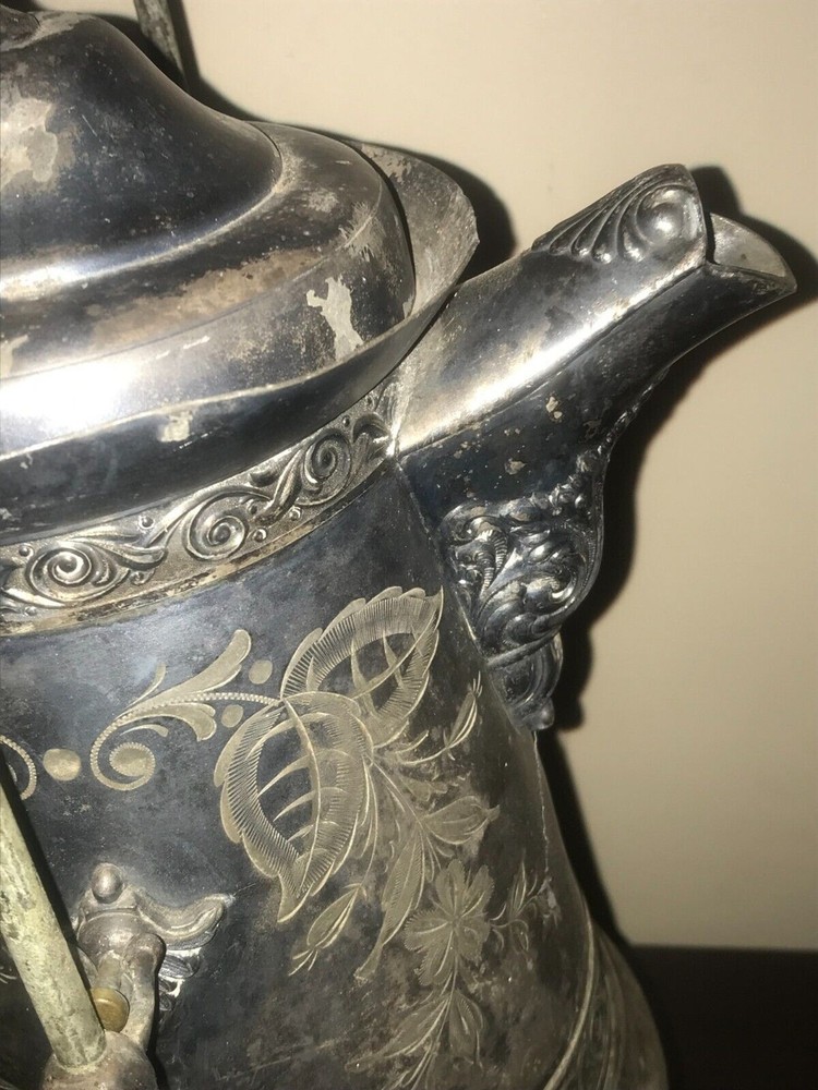 Antique Victorian Era Hartford Silver Plate Water Server