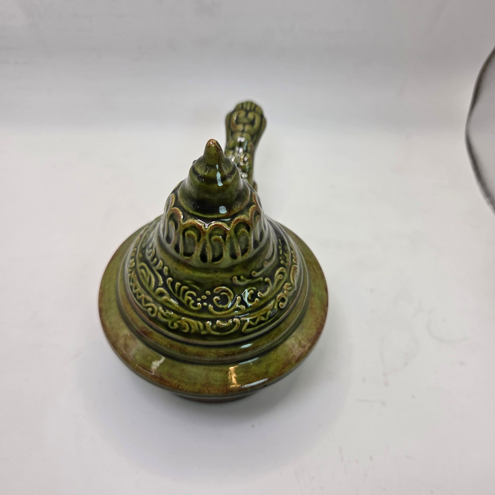 Large 17″ German Style Beer Stein Signed Sam Ceramic Relief with Lid