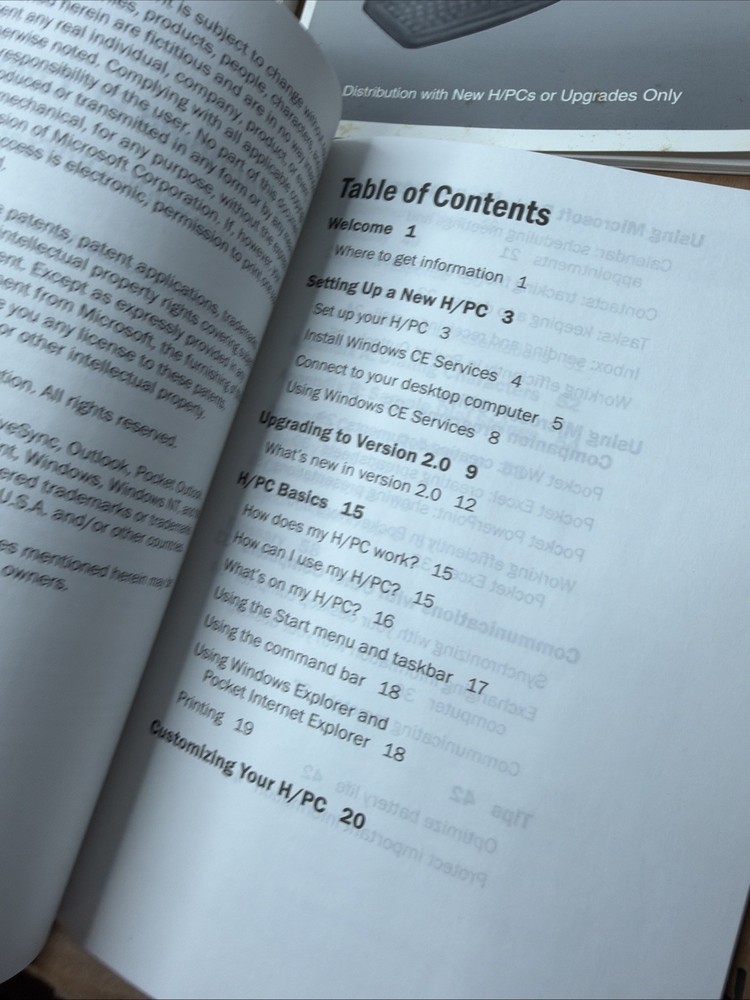 Microsoft Windows CE Handheld PC COA Disk Operating System Guide Manual Books