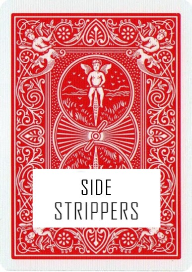 SIDE STRIPPERS - RED BACK BICYCLE - SUBTLE CUT FOR PRO MAGICIANS