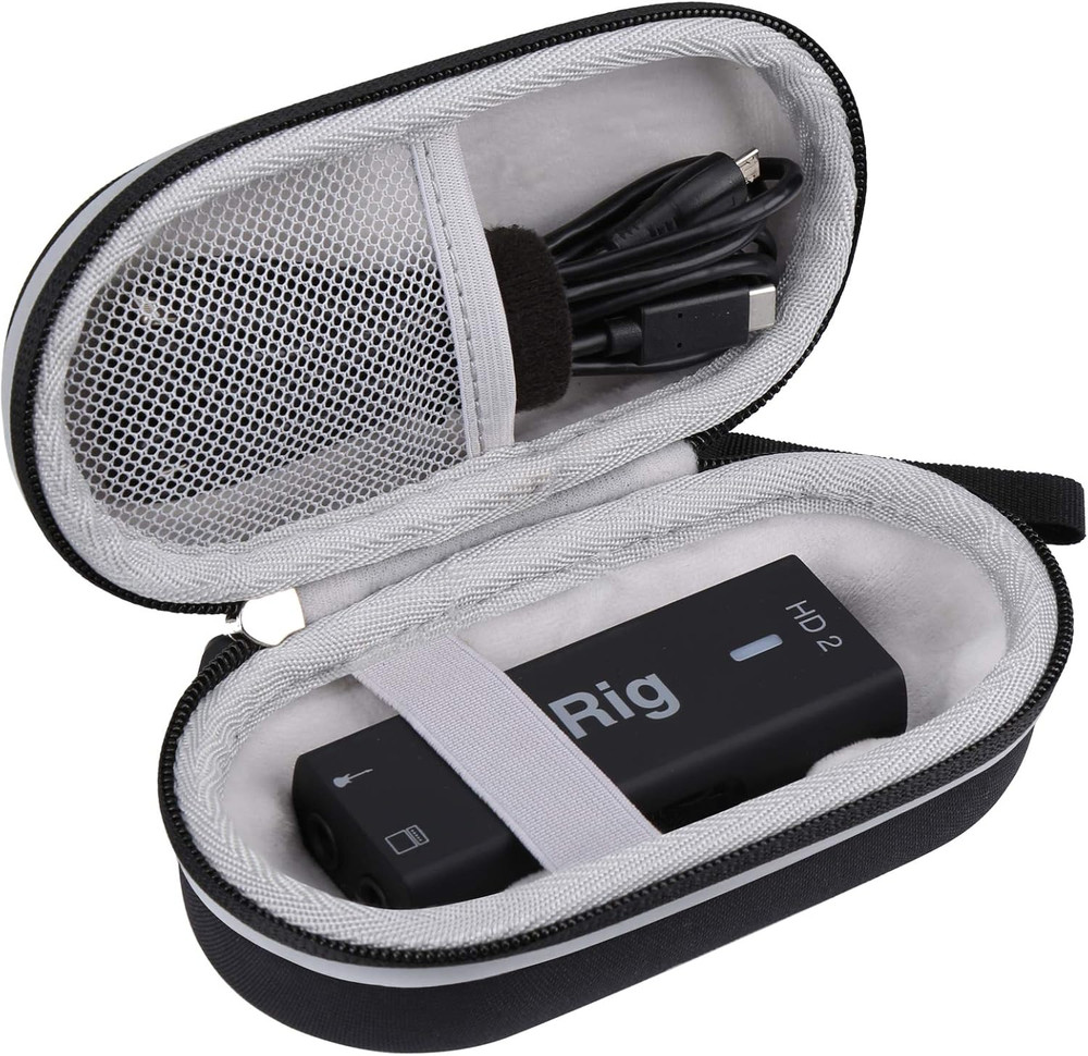 Hard Storage Carrying Case for IK Multimedia Irig HD 2 Digital Guitar Interface