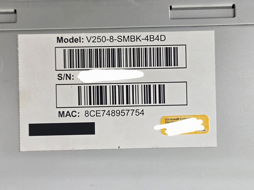 3xLOGIC V250-8-SMBK-4B4D Embedded PoE Server 8-Port Rackmount