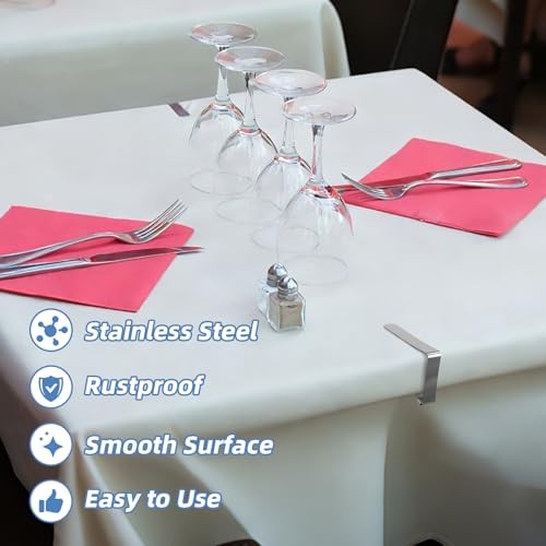 Pack Tablecloth Clips - Rust-Proof Table Cloth Holder Clips for Outdoor & 6