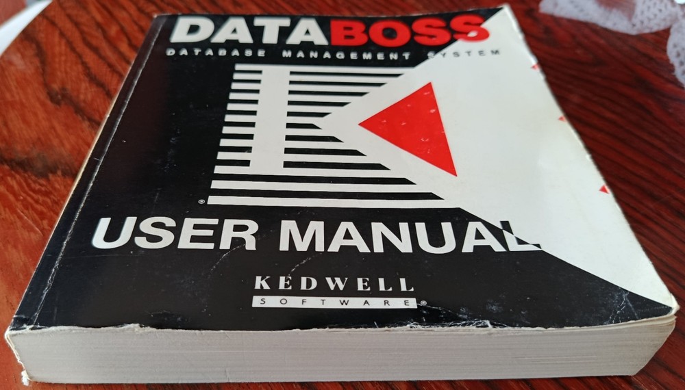 DATABOSS TURBO PASCAL DBMS APPLICATION GENERATOR - DOS - 1991 - VINTAGE