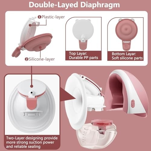 2pcs Duckbill Valves & 2pcs Double-Layer Diaphragm for Mobile Flow M9 - 4 Pack