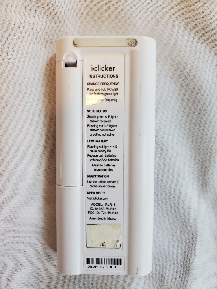 iClicker Plus RLR15 Student Classroom Response System Remote Control Unit