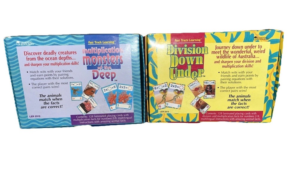 3 Multiplication/Division Mathematics Games Fast Learning and Bingo B2