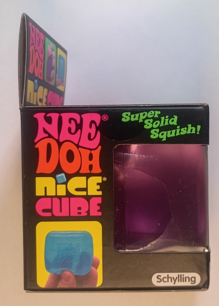 Nee Doh Needoh Nice Ice Cube Super Solid Squish Squishy Fidget Toy Purple InPack
