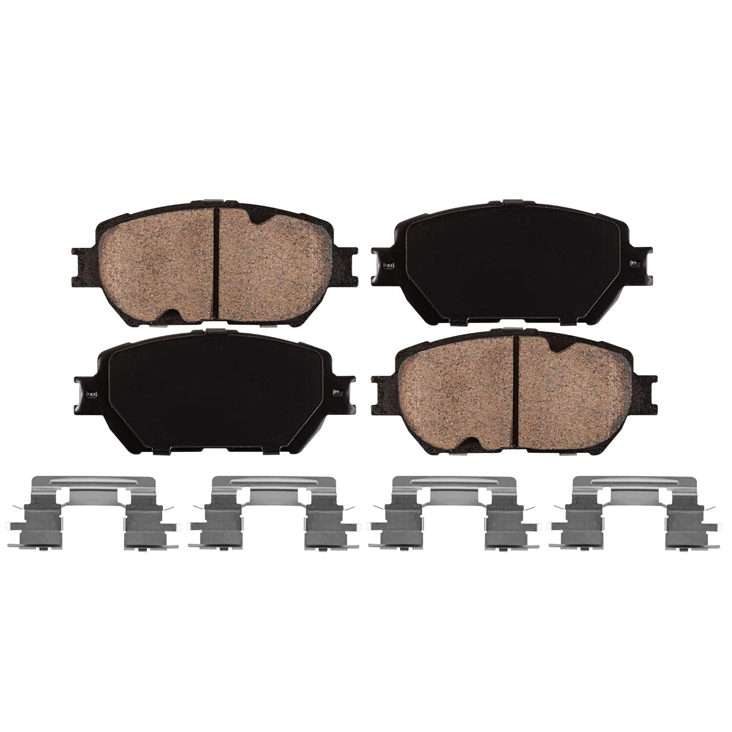 Front Ceramic Brake Pads Rear Parking Brake Shoes Kit for 2002-2006 Toyota Camry