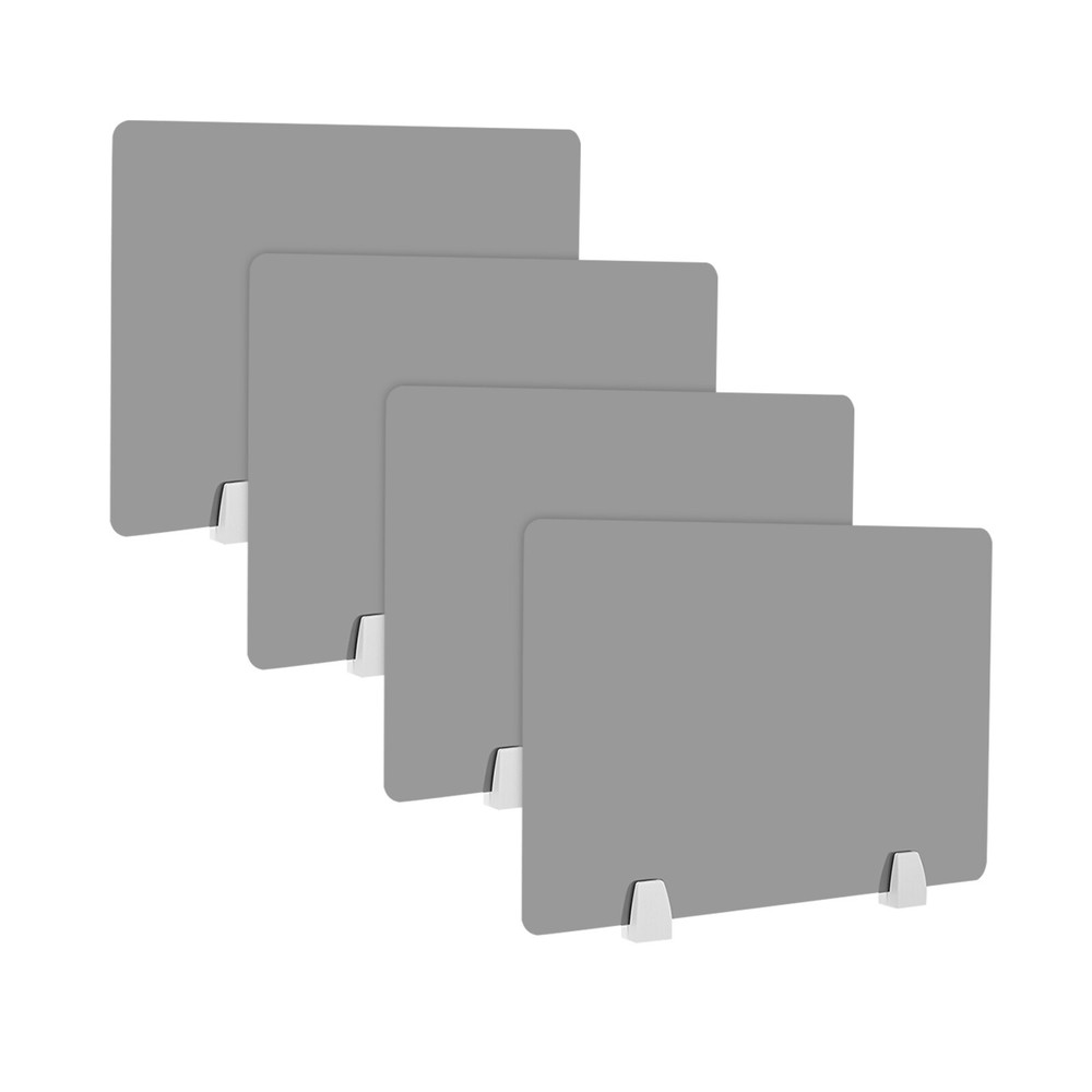 Acrylic Desk Divider Set - 4 Privacy Panels for Office & Study Spaces