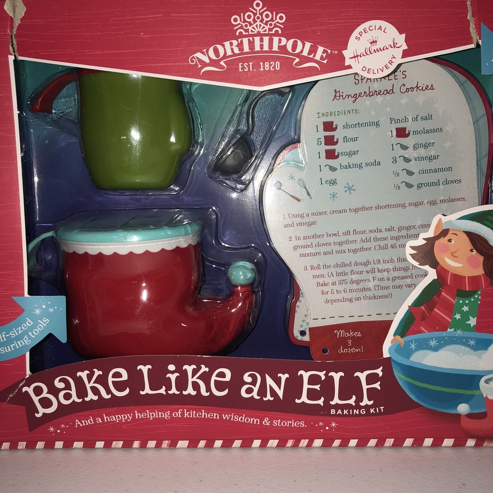 Hallmark Northpole Bake Like An Elf Baking Kit & Cookie Baking Bundle Kids NEW