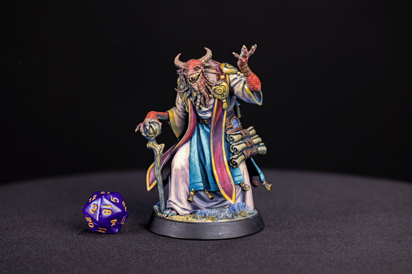 Dragonborn Archmage 32mm Resin Miniature for D&D Tabletop RPG