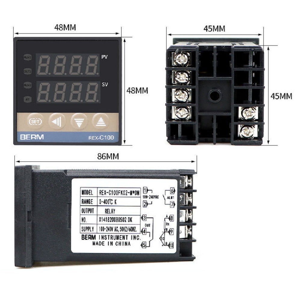 Efficient REXC100 M*DN Intelligent Temperature Controller Relay Output