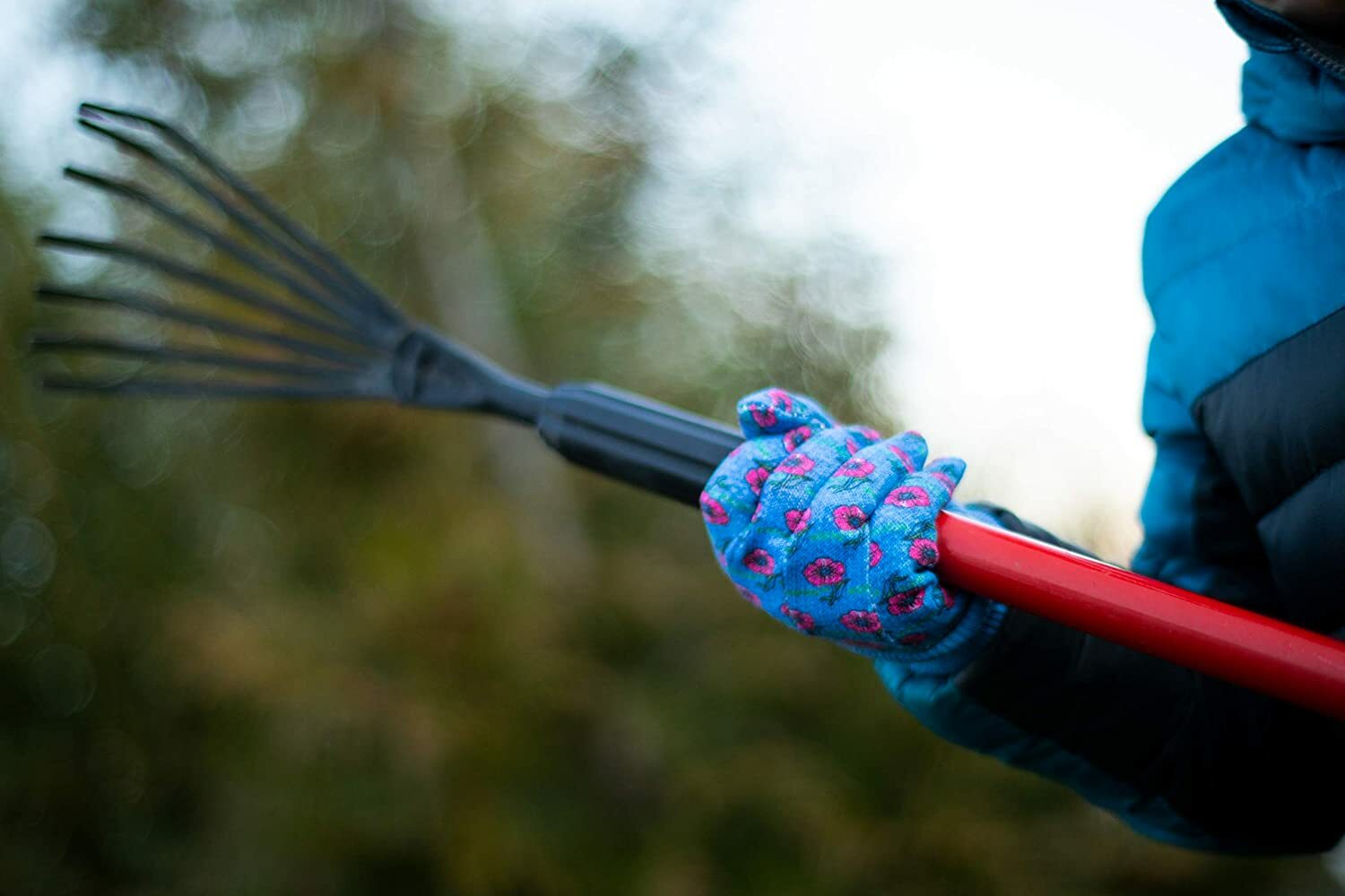 G & F 1823-3 JustForKids Soft Jersey Kids Garden Gloves, 3 Pairs Green/Red/Blue