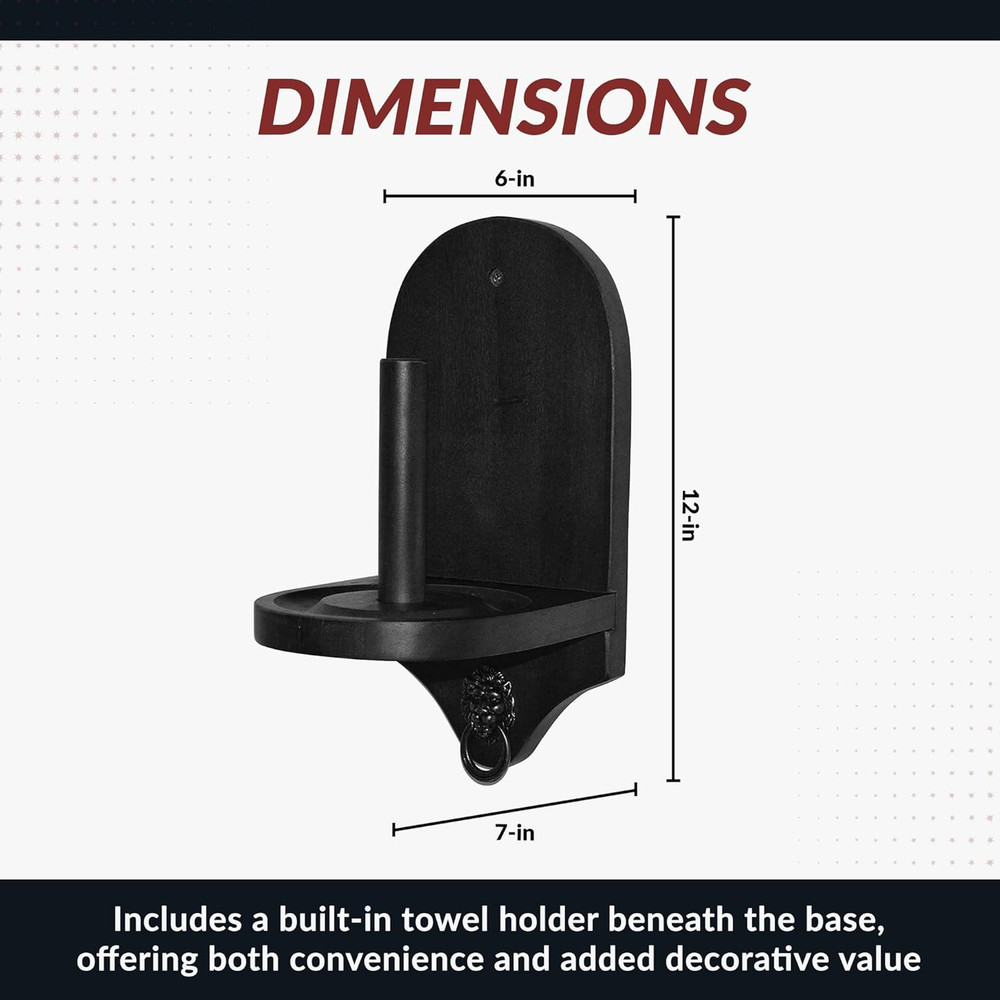 Premier Wall-Mounted Cone Chalk Holder, Black