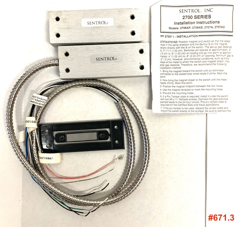 Sentrol 2707 AD-L (NEW) Surface Mount High Security Contact