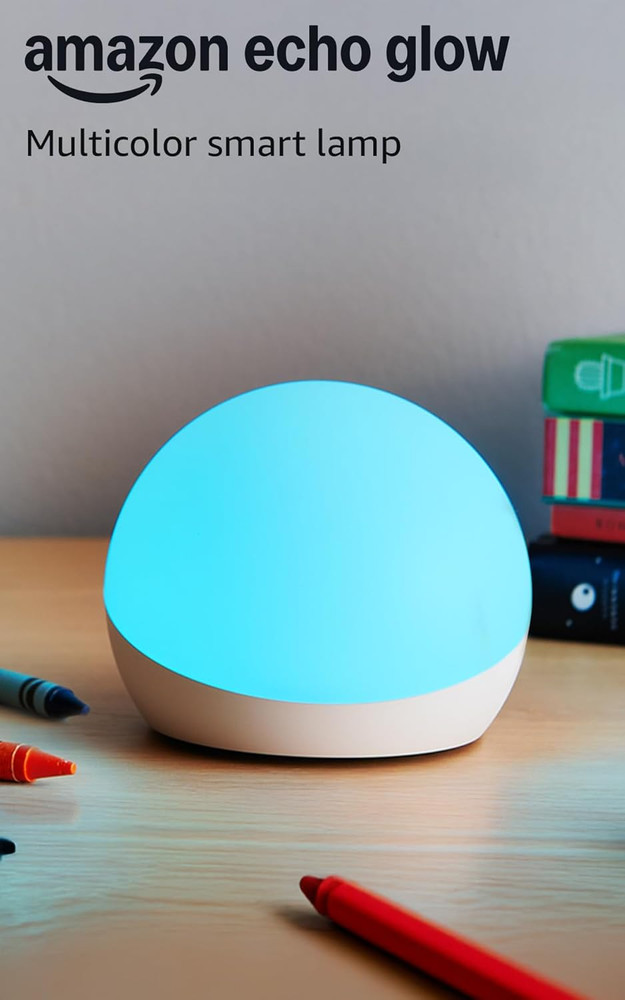 Echo Glow, Multicolor Smart Lamp, Works with Alexa