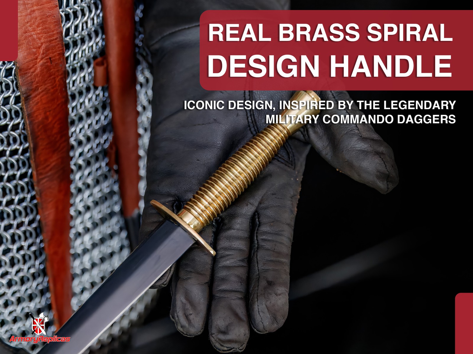 Fairbairn Sykes Commando Dagger 11" | WWII Style EN45 Steel Blade | Brass Handle