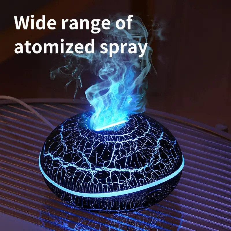 LED Light Aromatherapy Diffuser Aroma Essential Oil Air Humidifier Crack Pattern