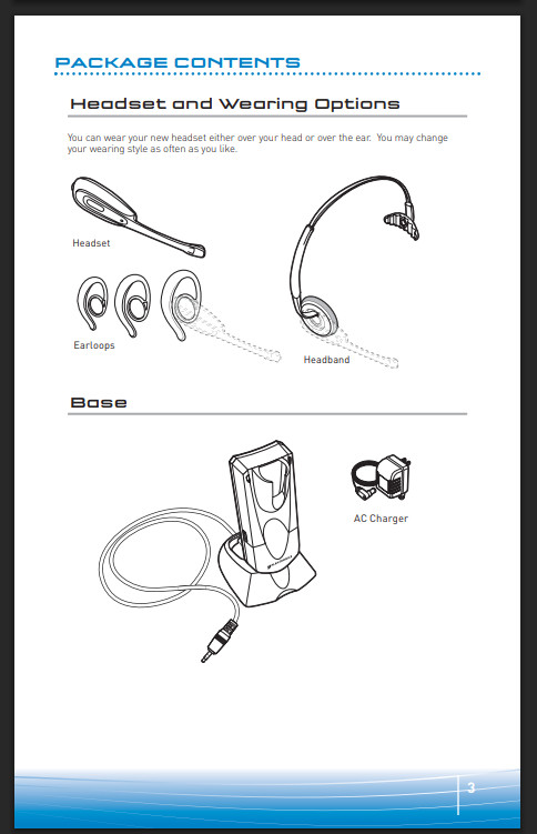 Plantronics CS50-R Wireless Headband Professional Headset System - NO USB.