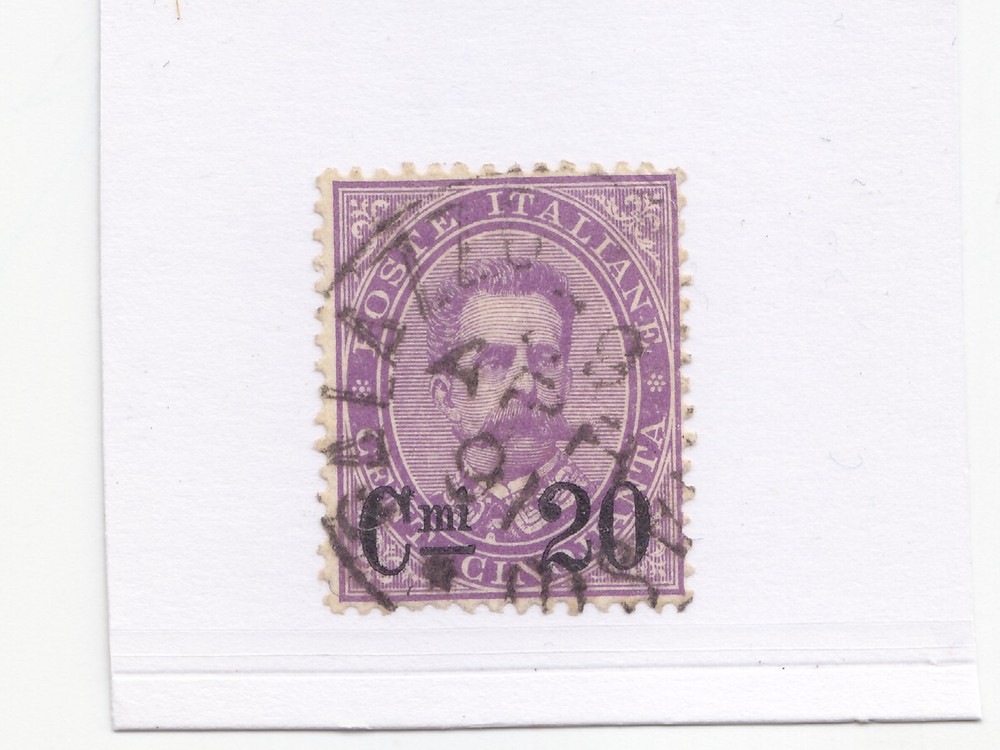 Y858-Umberto 1°-20 Cent On 50 Cent Used