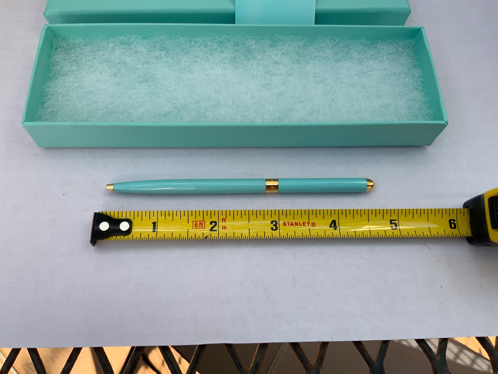 Tiffany & Co. Gold Plated & Blue Lacquer Enamel Ballpoint Pen -New in Box