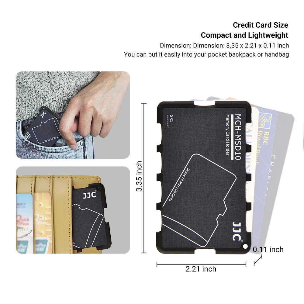 10 Slots Micro SD Card Holder Case Card, 10