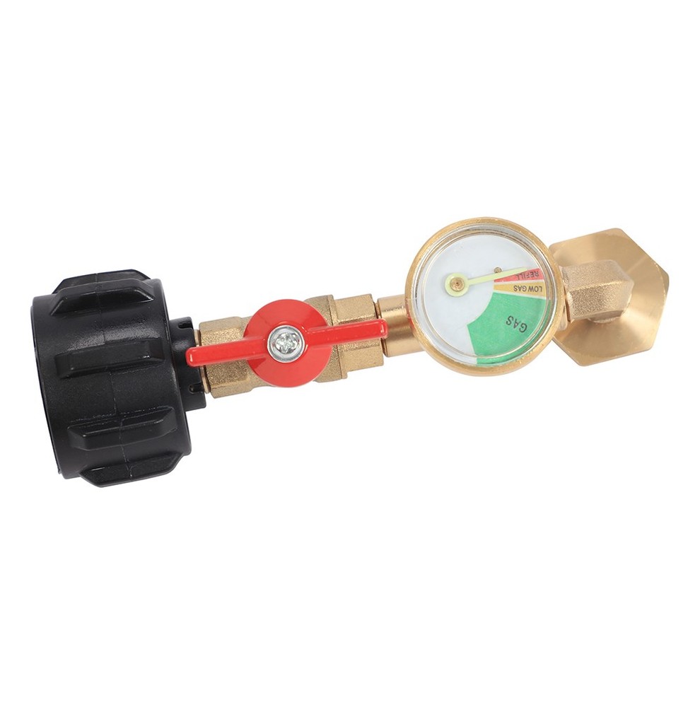 Propane Tank Refill Adapter with Gauge & Control Valve