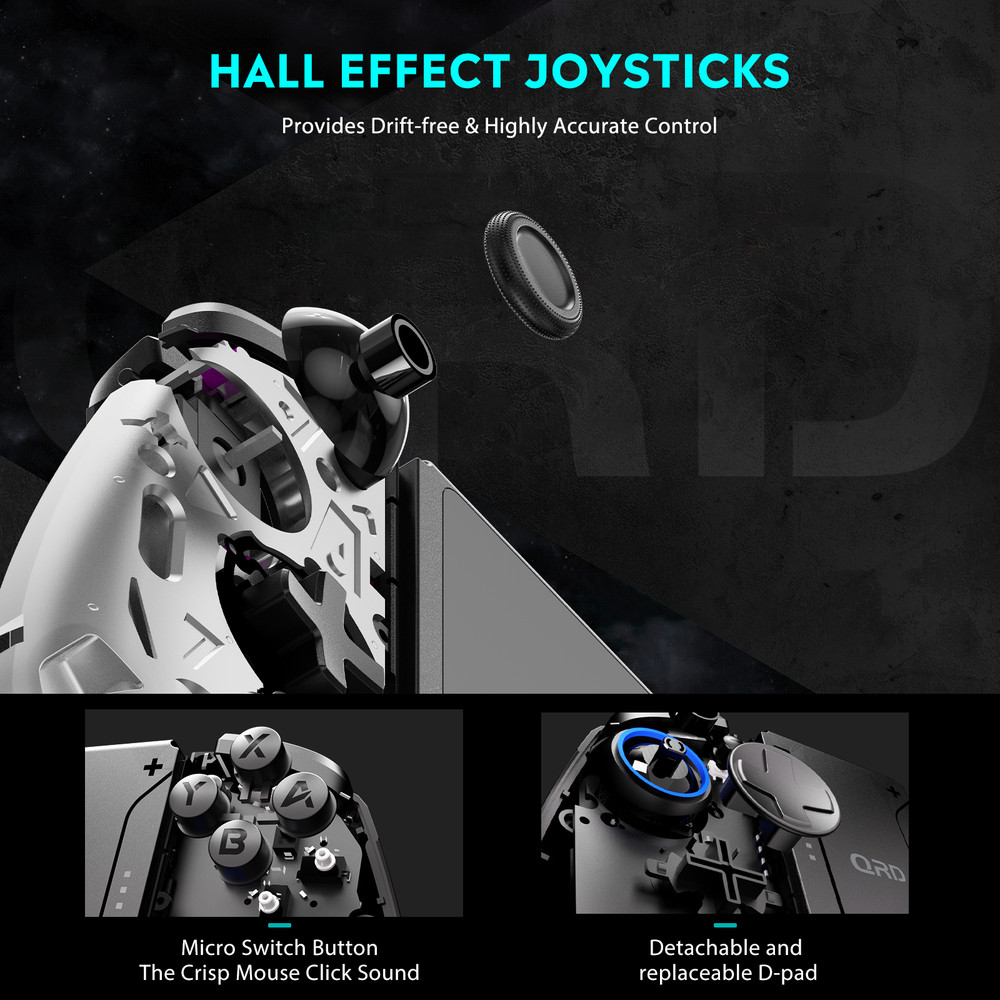 QRD Stellar T5 Wireless Controller for Nintendo Switch Pro Lite OLED PC Mobile