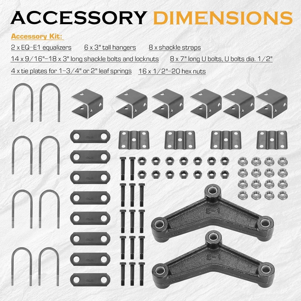 Double Eye Leaf Spring 5 Leaf 3000lb Trailer Set