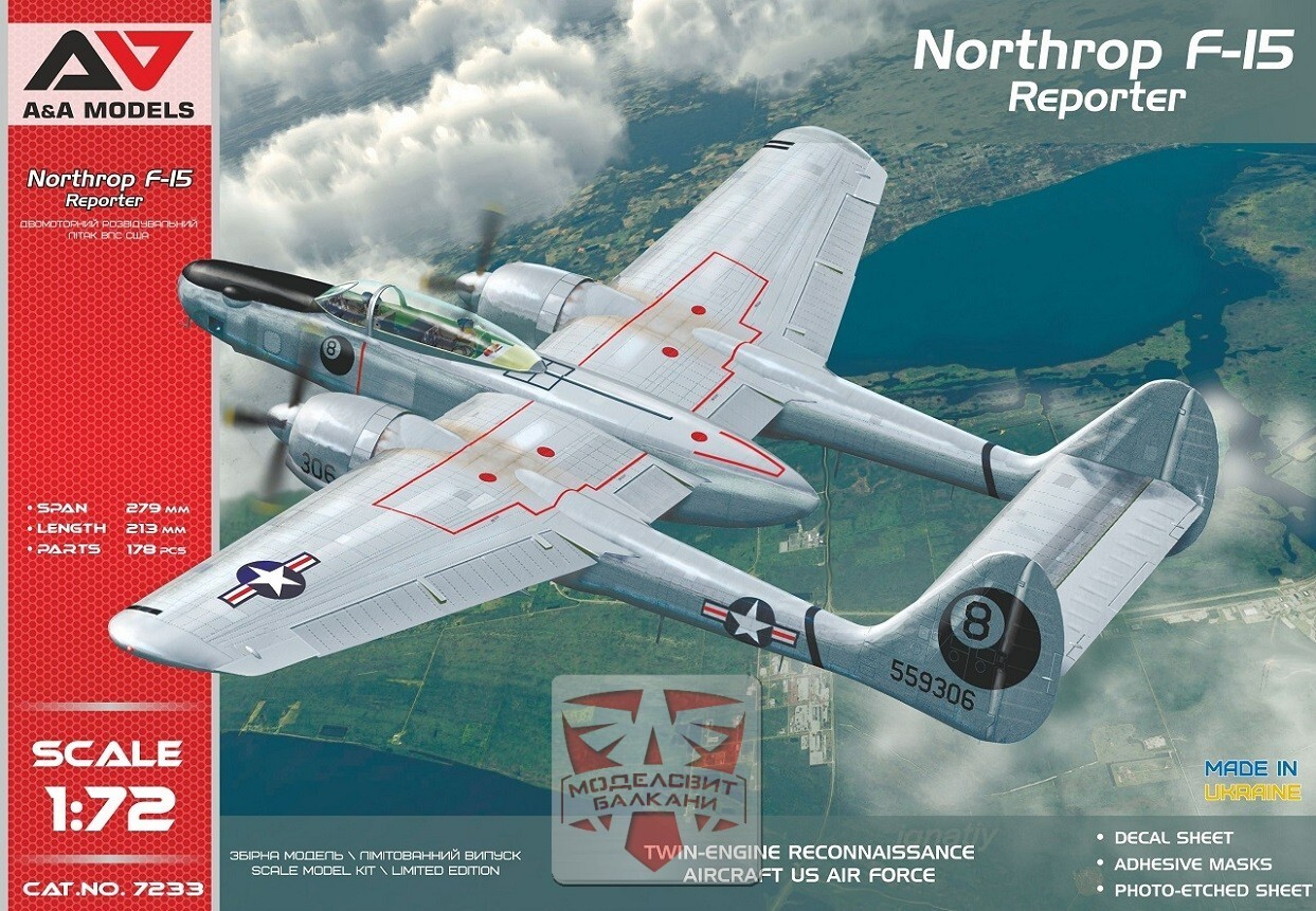 1/72 A&A Models AAM 7233 Northrop F-15A "Reporter" recon.aircraft