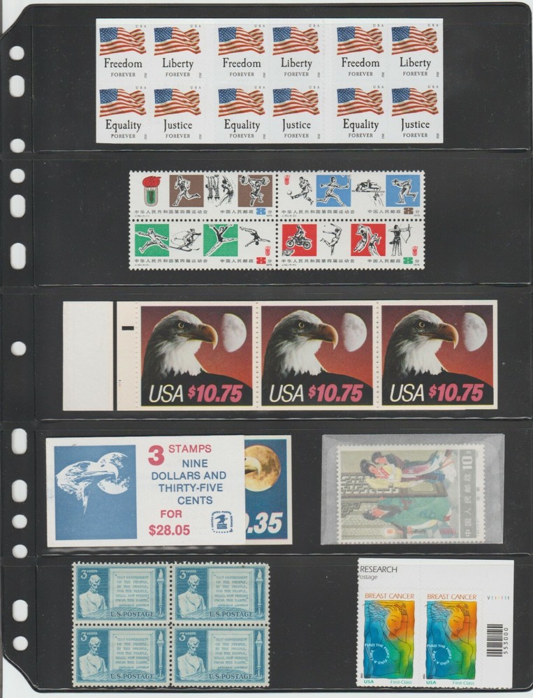 **ANCHOR 10 Stock Pages 5S ( 5-rows)- Black Sheets/ Double Sided /FREE SHIPPING.