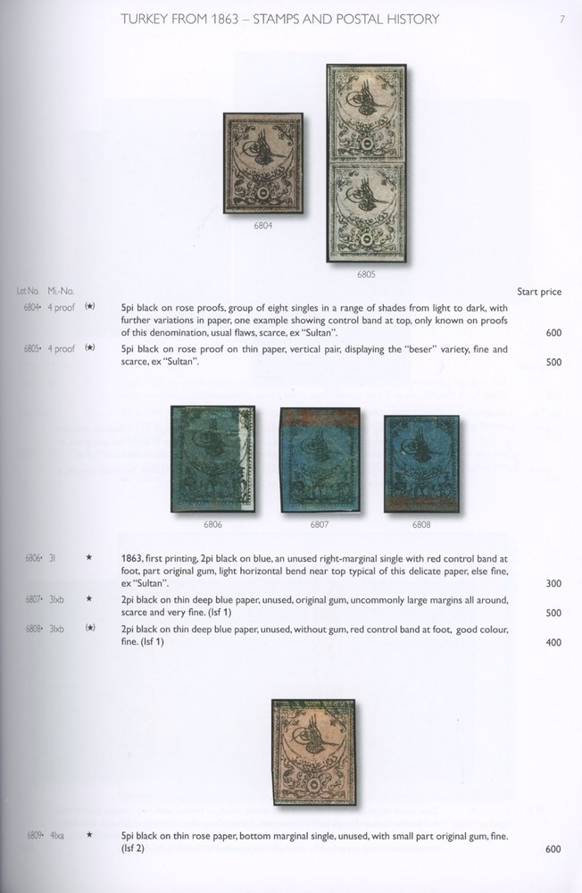 Turkey Ottoman Empire Specialized Auction Catalog Kohler 2024