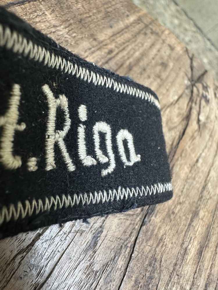 German Cuff Title LETT.FREIW.POL.REGT. RIGA