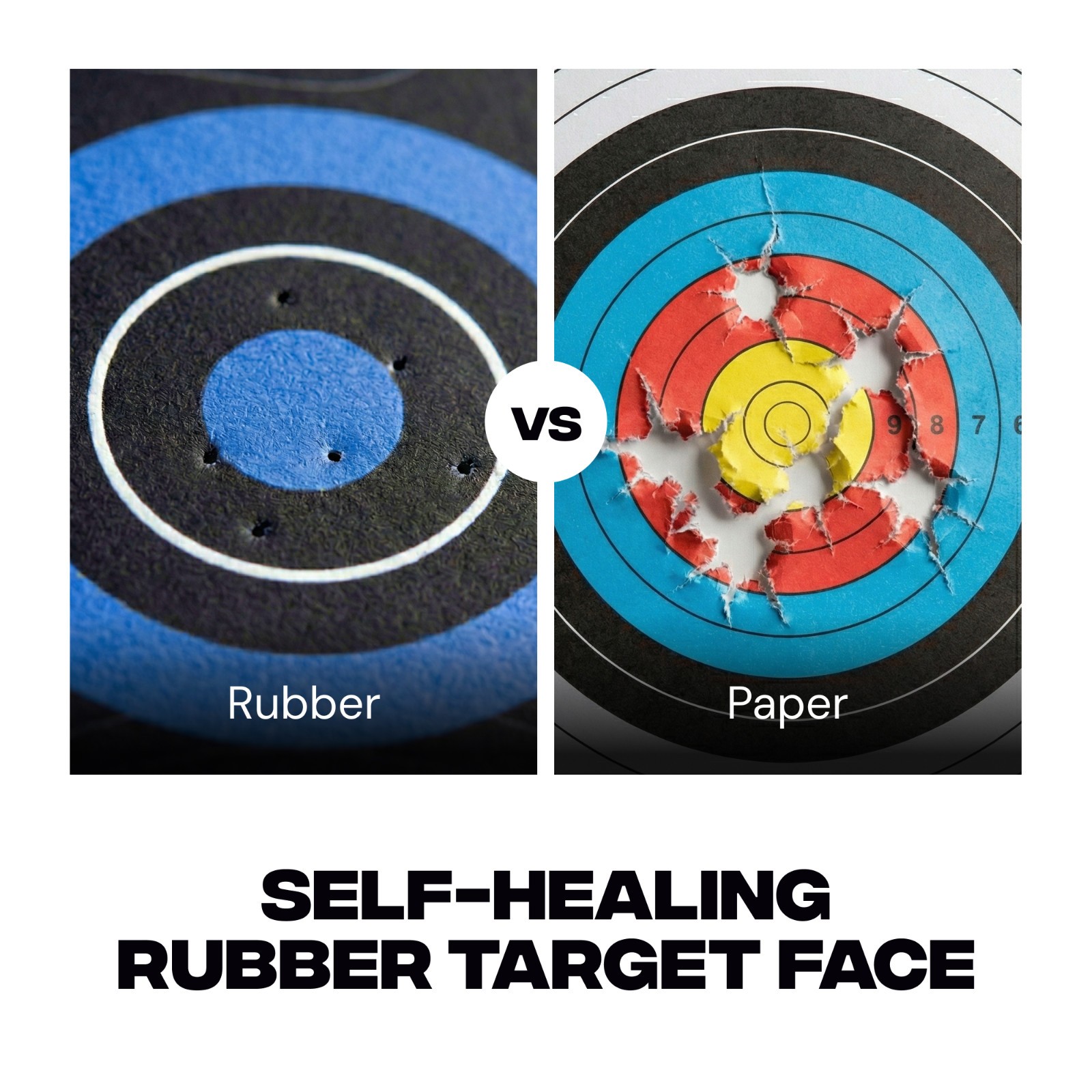 BALLISTA Reusable Self-Healing Rubber Archery Target Bright Bullseyes 13.8x23.6"