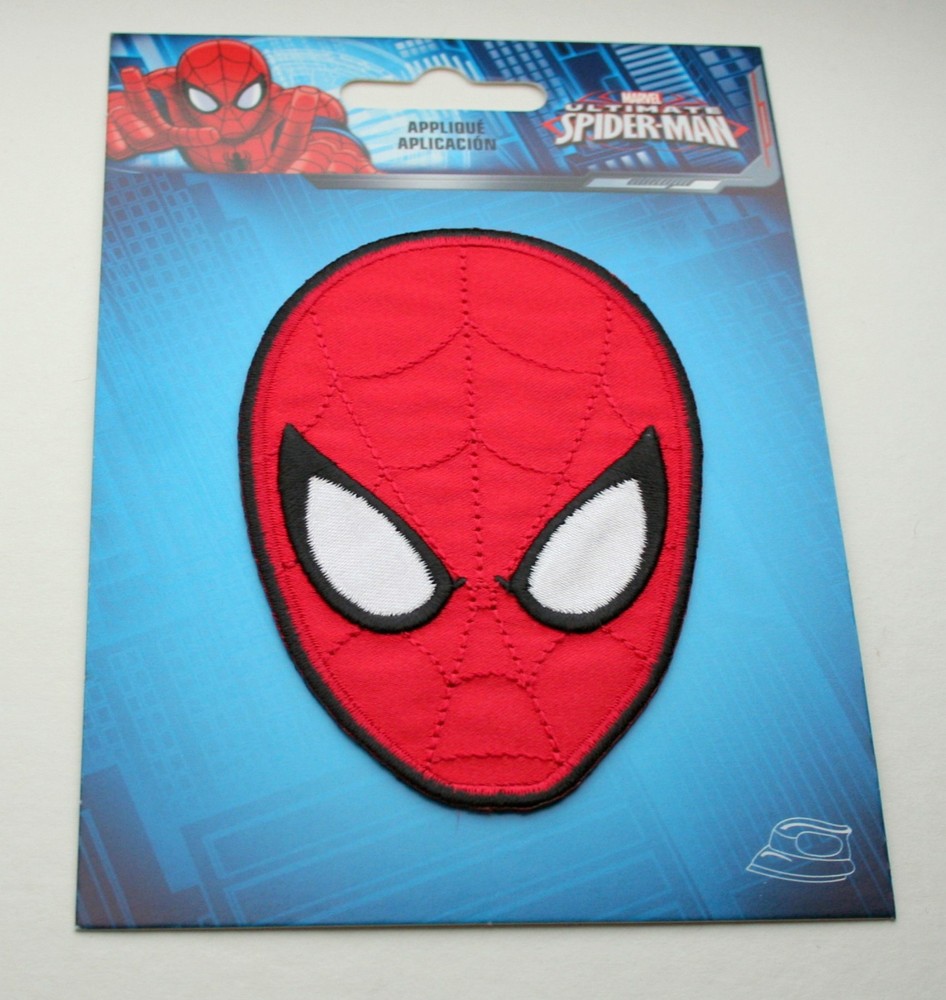 Official Marvel Comics Spider-Man's Head Cloth Jacket Patch New 2016 Iron-On