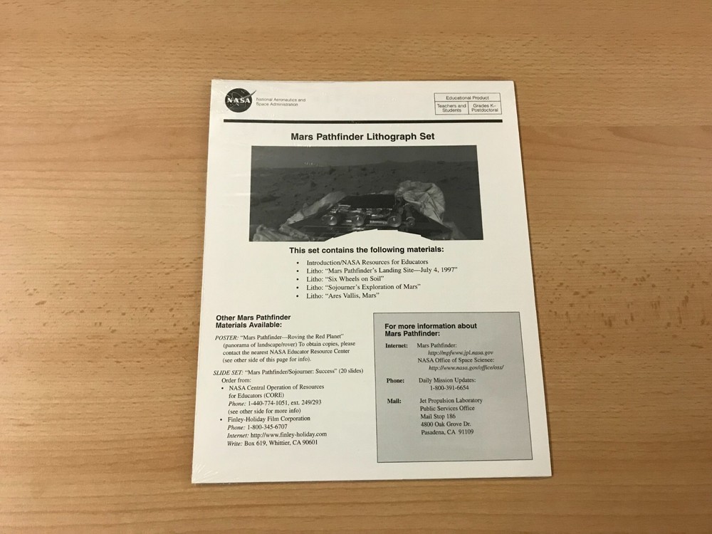 NASA - Mars Pathfinder Lithograph Set