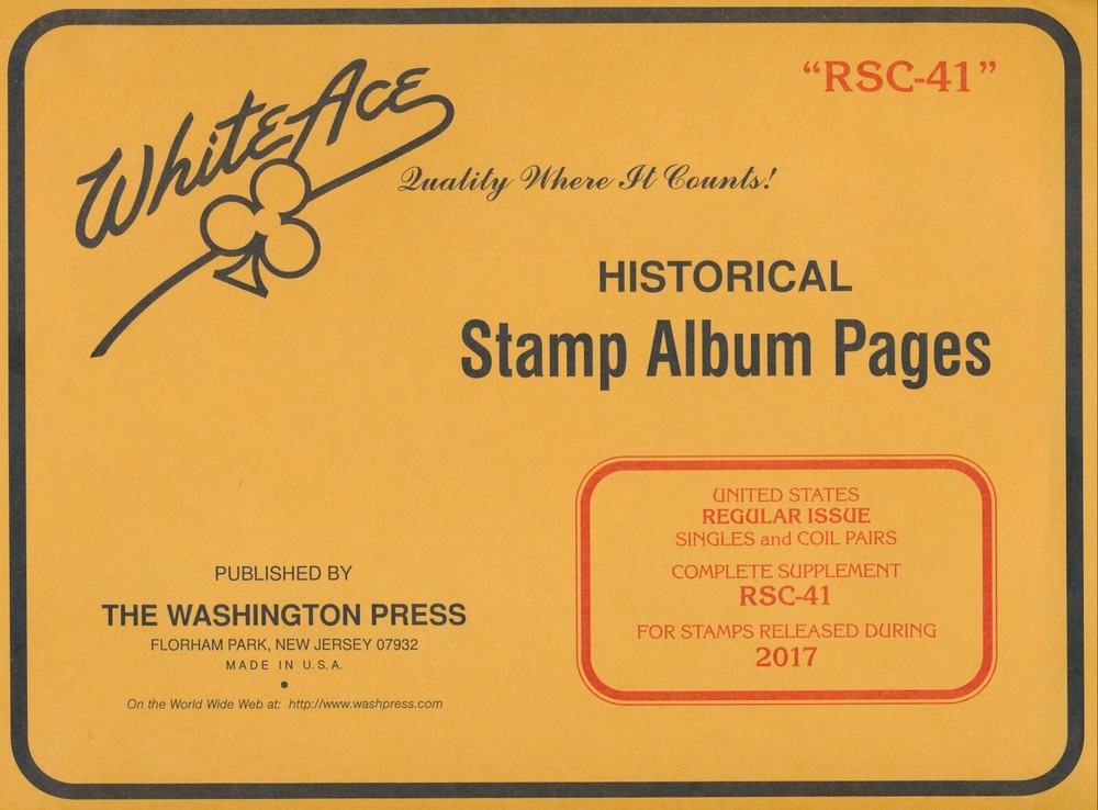 WHITE ACE 2017 US Regular Issue Singles & Coil Pairs Album Supplement RSC-41