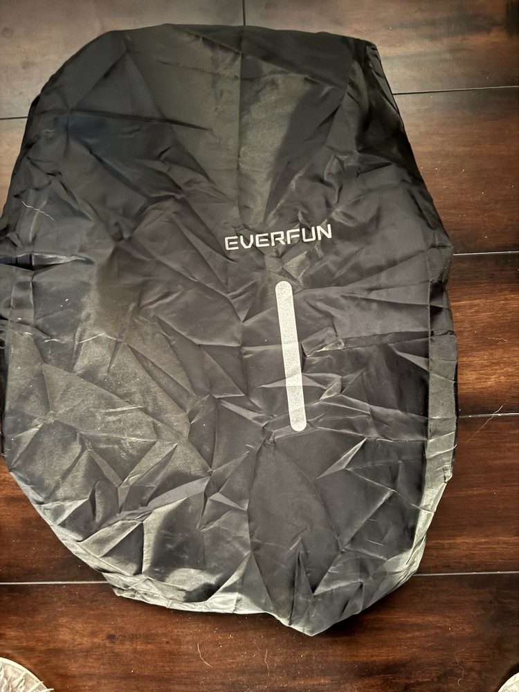 EVERFUN Waterproof Backpack Rain Cover Black Reflective Strip Elastic