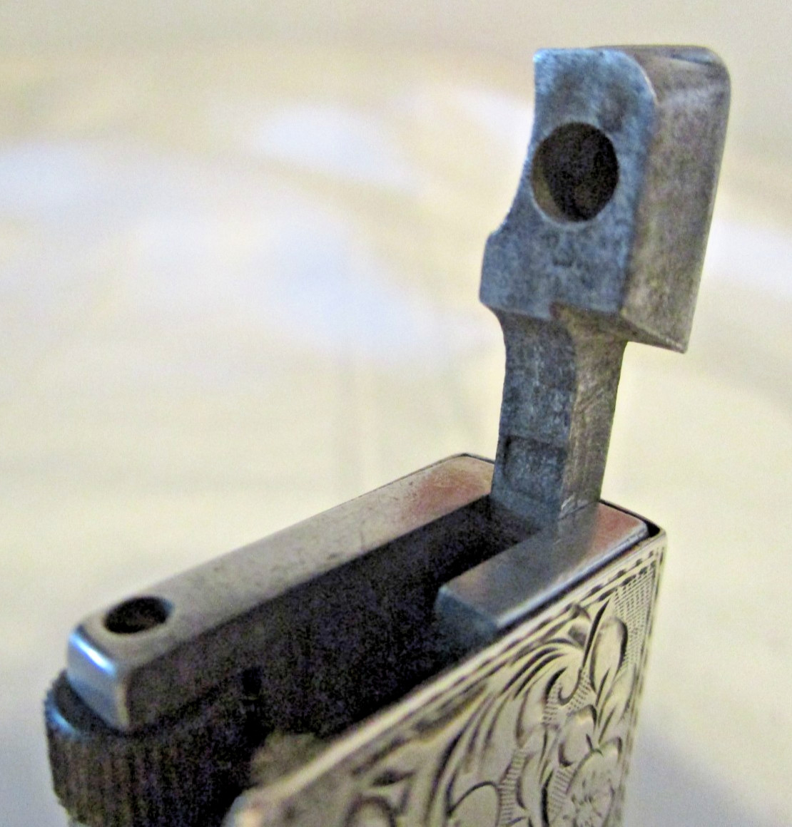 Art Deco Heavy Silver Lighter with Hall Marks 835