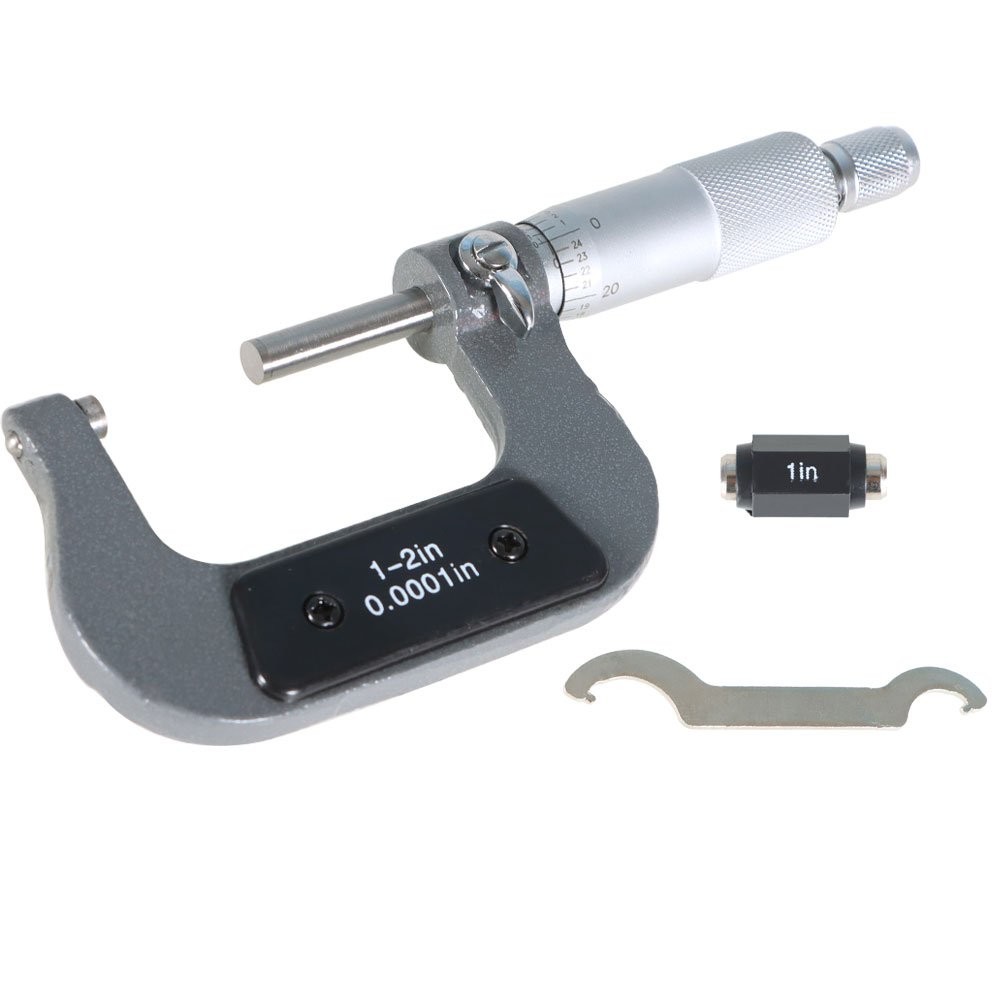 1" - 2" High Precision Outside Micrometer 0.0001" Carbide Micrometer Tool New