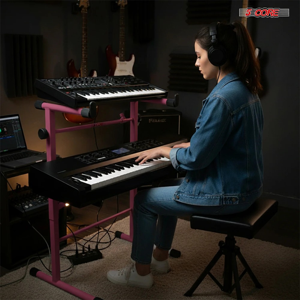 5 Core Keyboard Stand Adapter 2 Tier Adjustable Second Add On Extension
