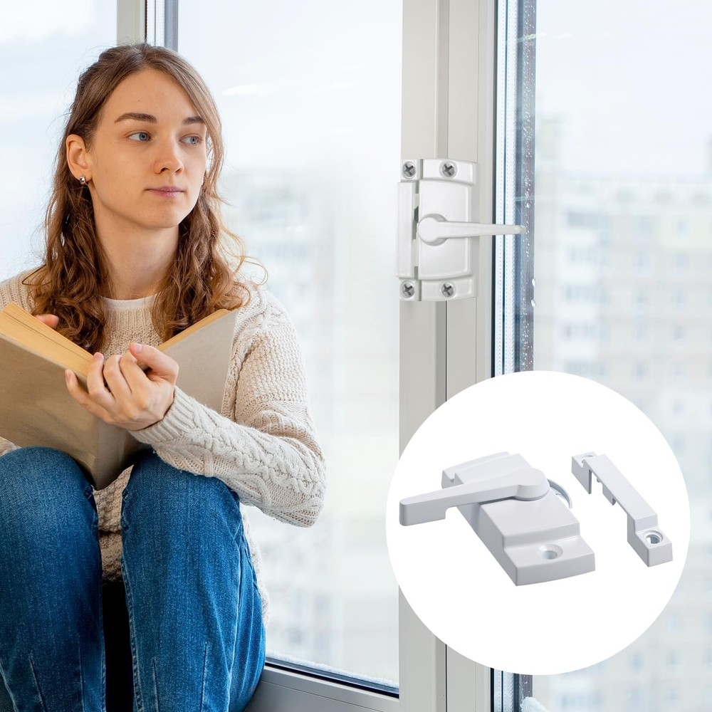 2 Pack Window Sash Locks Window Latches Replacement Cam Action White WindowLo...