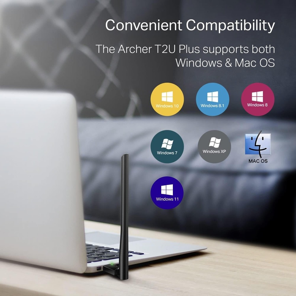 TP-Link USB Wifi Adapter for PC AC600Mbps (Archer T2U Plus) (OPEN BOX)