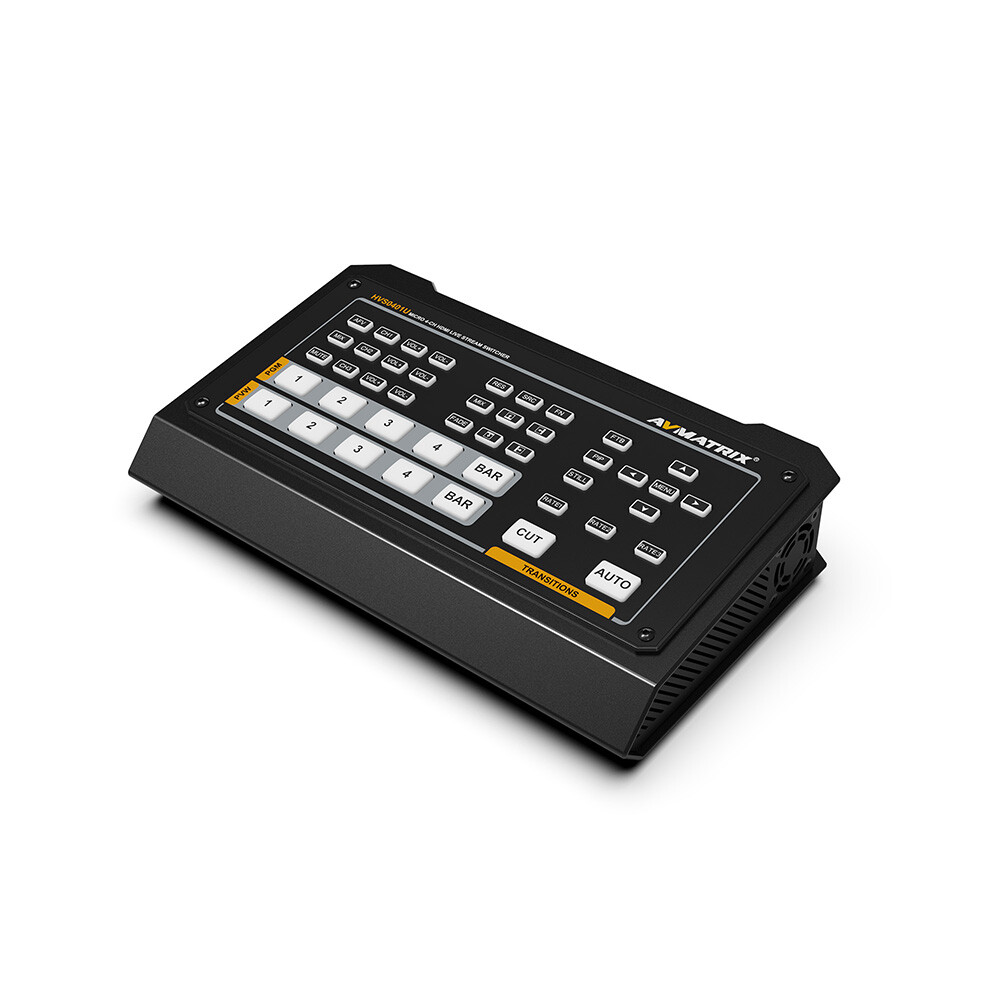 AVMATRIX HVS0401U 4 -CH HDMI/DP Video Switcher PC Remote Control Live Streaming
