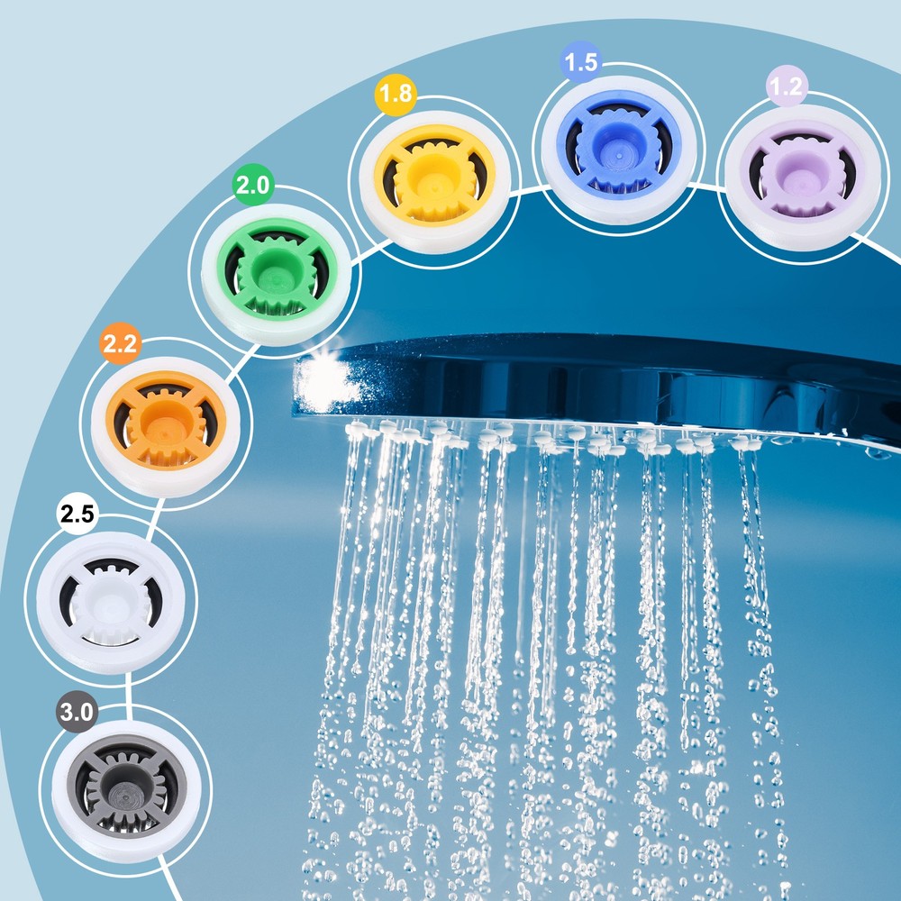 10Pcs Flow Reducer Limiter 3.0pgm Water Flow Reducer For Shower Head