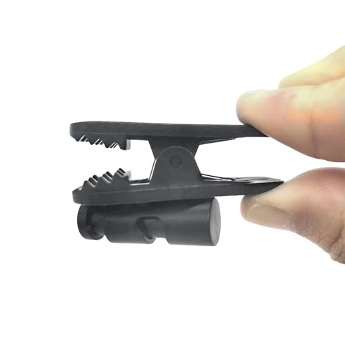 Adjustable Lapel Clip Replacement for Lavalier Microphone - 8 Pack, Earpiece Hol